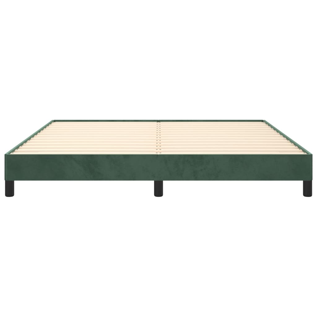 Bettgestell Bettrahmen Doppelbett Lattenrost Dunkelgrün 160x200cm Samt Höhe 25cm