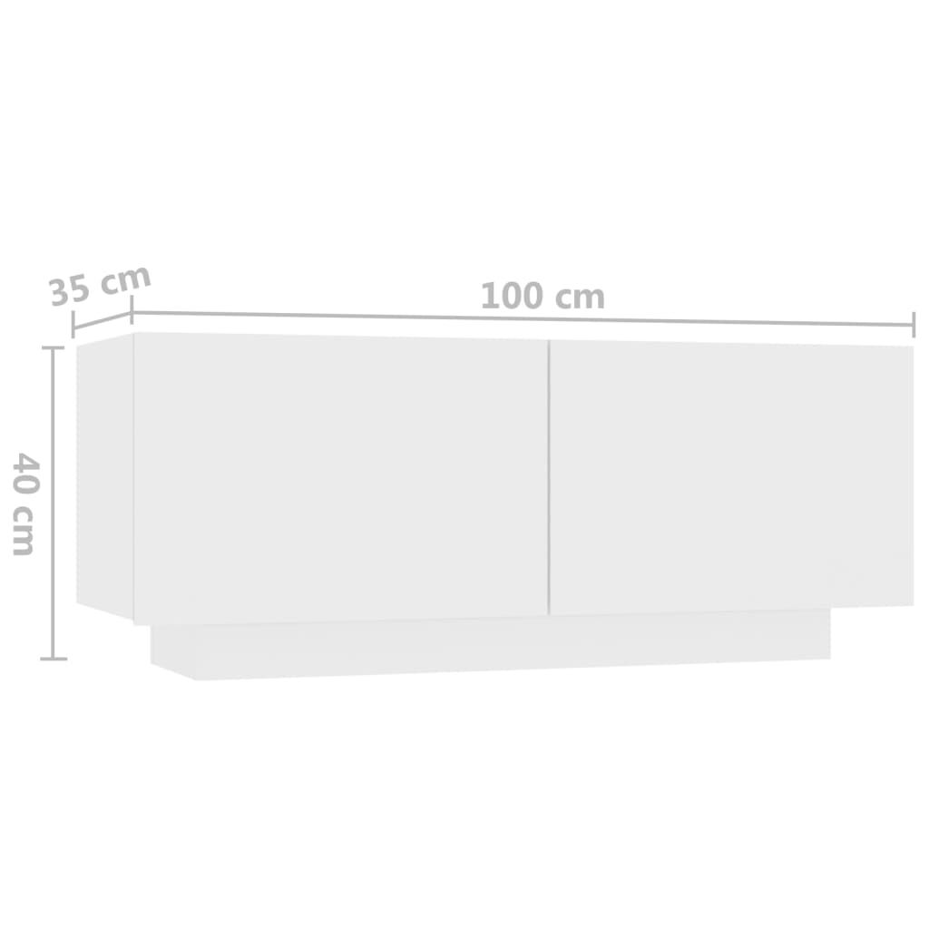 TV Board Schrank Weiß 100x35x40 cm ideal für Wohnzimmer und Multimedia TV Board Schrank Weiß 100x35x40 cm ideal für Wohnzimmer und Multimedia