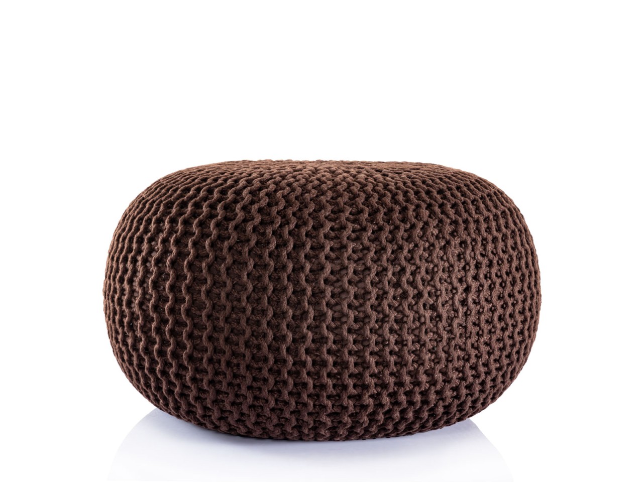 Pouf PREMIUM ø45cm Sitzhocker Strickpouf Innen Terrasse Pool Garten nachhaltig