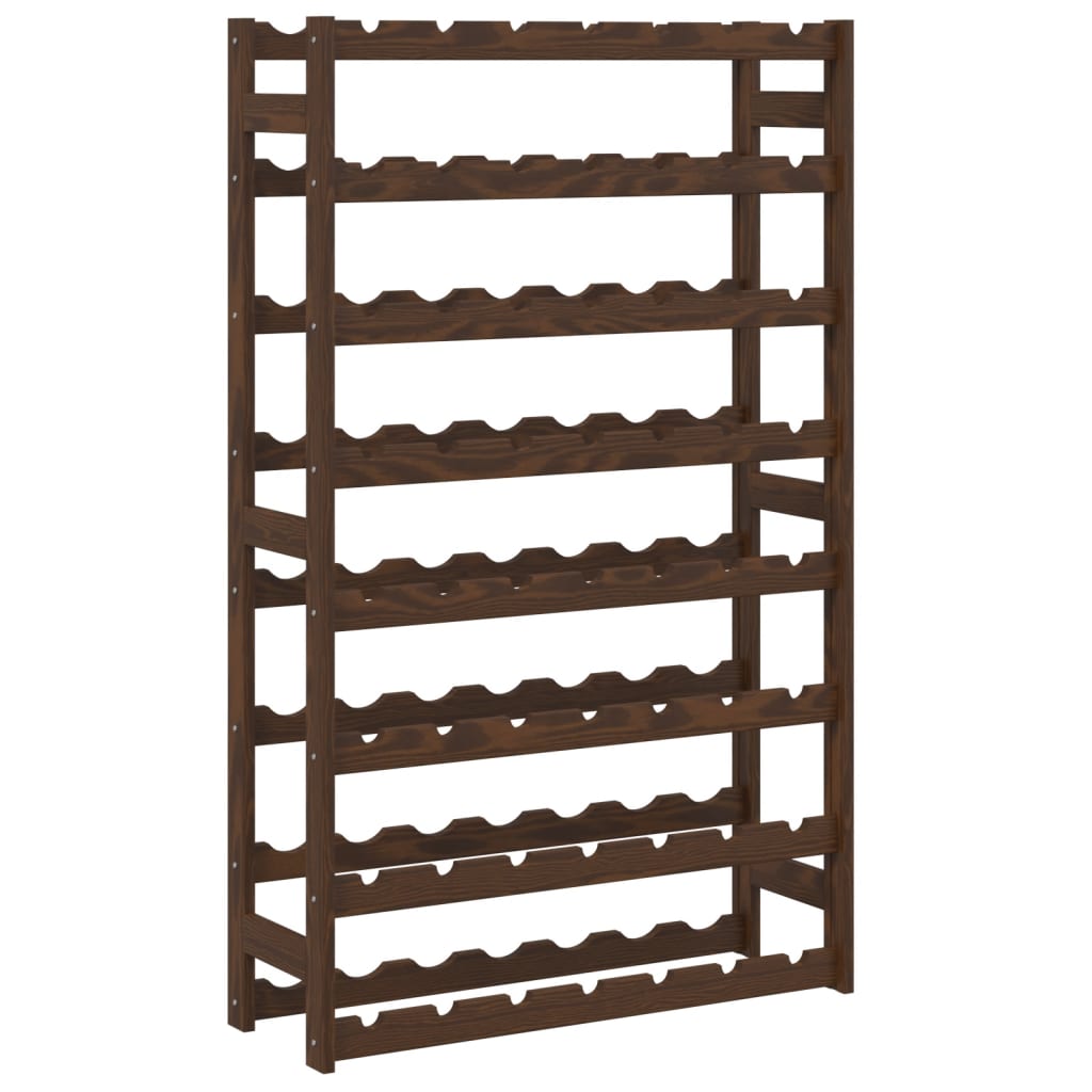 Weinregal für 56 Flaschen Braun Massivholz Kiefer stabil elegant praktisch Weinregal für 56 Flaschen Braun Massivholz Kiefer stabil elegant praktisch
