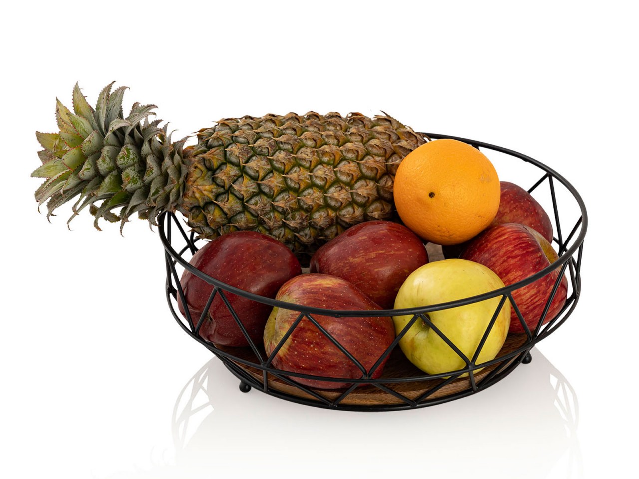 Obstschale Metall Brotkorb rund Neo ø 28 cm H 10 cm Obstkorb Metall schwarz Obstschale Metall Brotkorb rund Neo ø 28 cm H 10 cm Obstkorb Metall schwarz