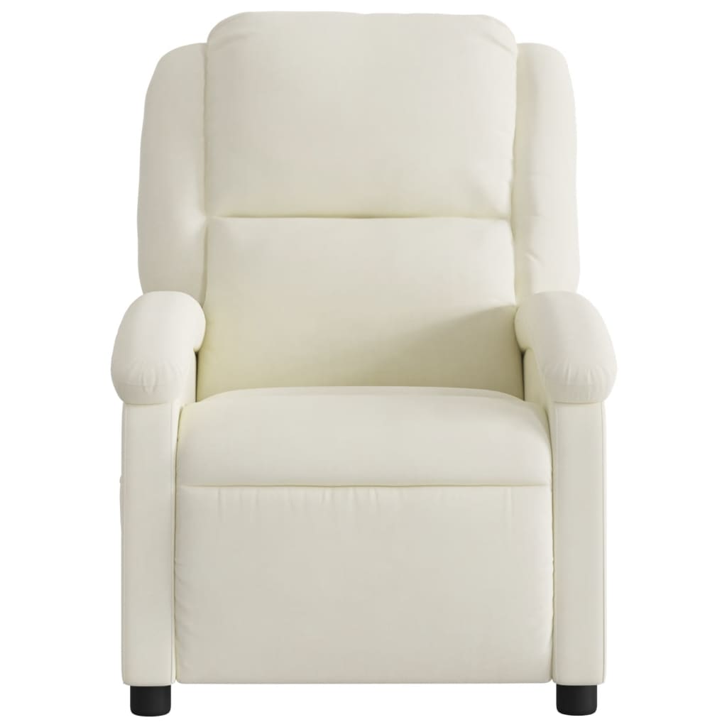 Relaxsessel mit Samtbezug Creme Zeitloses Design Bequemlich Modern stilvoll Relaxsessel mit Samtbezug Creme Zeitloses Design Bequemlich Modern stilvoll