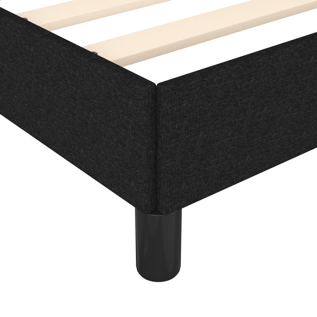 Bettgestell Schwarz 160x200 cm ohne Matratze mit Stoffbezug modern edel Bettgestell Schwarz 160x200 cm ohne Matratze mit Stoffbezug modern edel