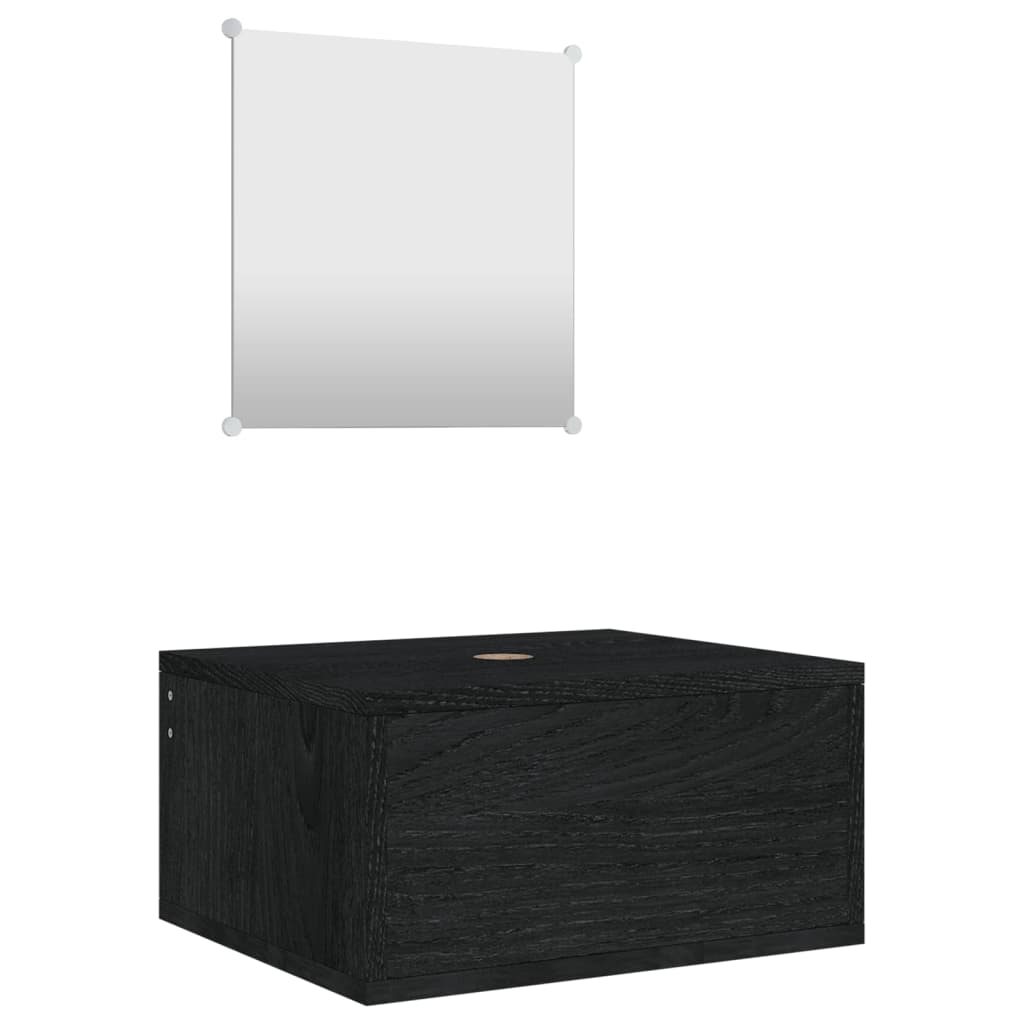 Badmöbel Set 2-teilig schwarz Holzwerkstoff ideal für jedes Badezimmer modern Badmöbel Set 2-teilig schwarz Holzwerkstoff ideal für jedes Badezimmer modern