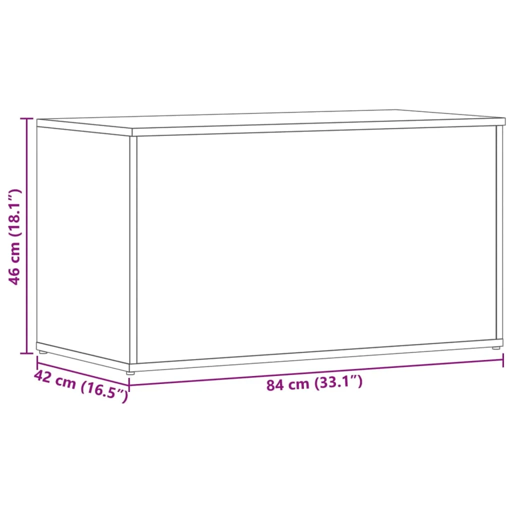 Aufbewahrungstruhe Truhe Stauraumkiste Sitzbank Weiß 84 x 42 x 46 cm